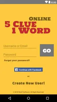 5 Clue 1 Word Online Screen Shot 0