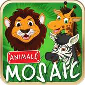 Animated puzzle game animals