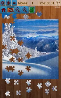 雪の風景のジグソーパズル Screen Shot 4
