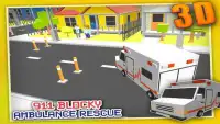 Blocky 911 Ambulance Rescue 3D Screen Shot 4