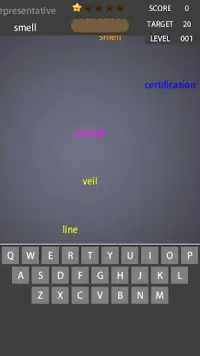 Word Typing Game Screen Shot 1