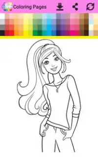 Coloring Book Barbi Screen Shot 1