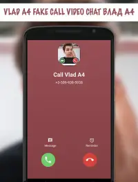 Vlad A4 Fake Call Video - Chat with Влад А4 Screen Shot 2
