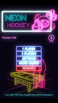 Neon Hockey : Ice and Glow Hockey Screen Shot 1