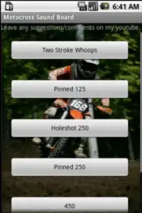 Motocross Sound Board Screen Shot 0