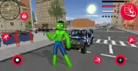 Green Monster Stickman Rope Hero Gangstar Mafia Screen Shot 0