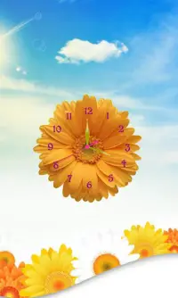 Sunflower Clock Live Wallpaper Screen Shot 1