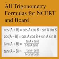 Trignometry Formulas For NCERT  2018
