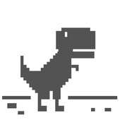 Corredor t-rex! : ir dinosaurio, juego pixel cromo