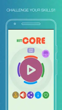 Hit◉Core - juego de defensa de colores sin fin Screen Shot 0