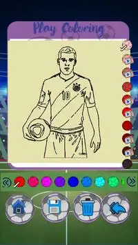 Fußball All Star-Spieler-Färbung Screen Shot 5