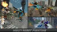 Flying Robot Car Transform Russian Plane City Wars Screen Shot 3