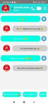fake Call from princess Anna Chat and video call Screen Shot 3