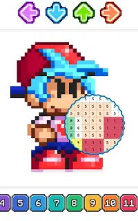 Pixel Art Friday Night Mods Funkin Coloring Game Screen Shot 0