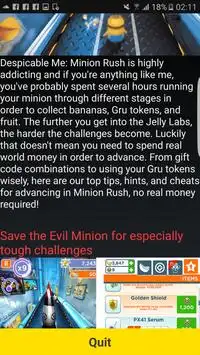 Minion Rush Guide Screen Shot 1