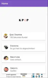 Deutsches K-Pop Quiz multifandom Screen Shot 0