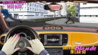 Guidare Blonde in auto 3D in città Simulator Screen Shot 1