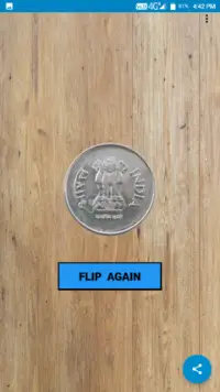 Flip a coin Heads and Tails Coin Toss App Screen Shot 4