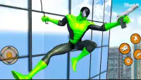 Green Spider Rope hero Man 3D Screen Shot 2