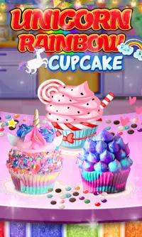 Unicorn Rainbow Cup Cake - Kids Cooking Game Screen Shot 0