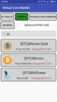 Virtual Coin Market Screen Shot 6