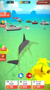 Idle Shark World - Tycoon Game Screen Shot 2