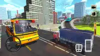Bus Sekolah Menengah Mengemudi 2017: Game Bus yang Screen Shot 9