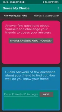 Guess My Choice- Challenge Friends Quiz Guess Game Screen Shot 0
