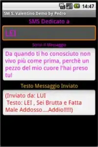 SMS Amore Mio Bye Demo Screen Shot 6