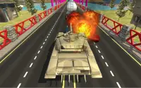 tanque de guerra de carreras de tráfico Screen Shot 1