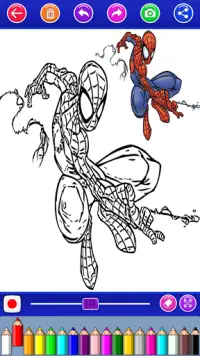 Spider Boy coloring Super Heroes of woman's Screen Shot 6