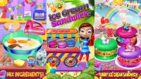 Rainbow Ice Cream Sandwich  – Cooking Games 2019 Screen Shot 0