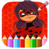 Mirac coloring pages for ladybug girls game