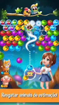 Bubble Fruit: Pet Bubble Shooter Games Screen Shot 1