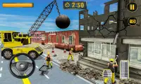 Wrecking simulateur de grue 2019:maison jeu mobile Screen Shot 1