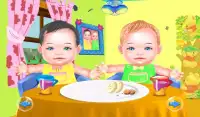 Woman Feeding and Care Twins Screen Shot 4