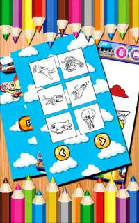 Air-Planes Coloring Pages. Painting Game. Screen Shot 1