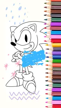 Coloring Blue Hedgehog Olympic Mania Screen Shot 3