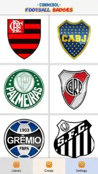 CONMEBOL Football Badges Color by Number - Pixel Screen Shot 1