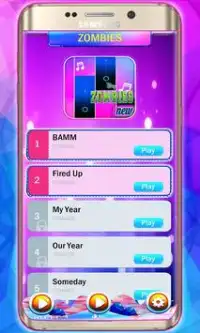 Zombies Piano Tiles GAME Screen Shot 2