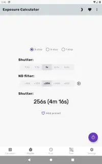 Exposure Calculator Screen Shot 10