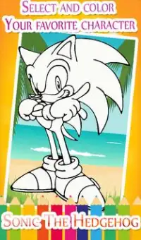 Coloring pages for bash sonic fans Screen Shot 0
