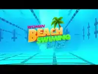 Permainan balapan renang pantai wanita Screen Shot 1