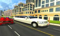आधुनिक लिमोसिन कार ड्राइविंग:रियल टैक्सी चालक 3 डी Screen Shot 0