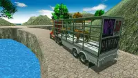 जंगली पशु ट्रक सिम्युलेटर: पशु परिवहन खेल Screen Shot 3