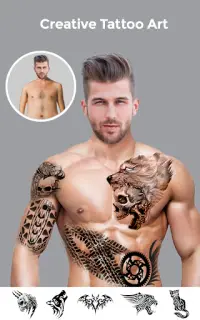 Men Body Styles SixPack tattoo Screen Shot 2