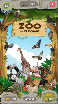 Zoo Animaux Objets Cachés Screen Shot 3