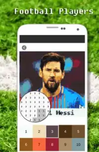 Color del jugador de fútbol por número - Pixel Art Screen Shot 0