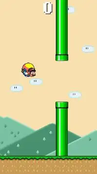 Flappy Mario World Screen Shot 2