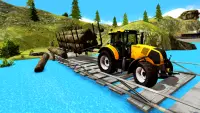 Tugas Berat Real Tractor Trolly Cargo Sim Screen Shot 1